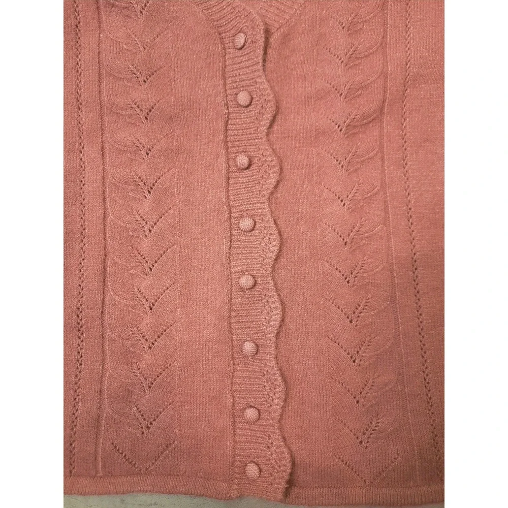 New Adrianna Papell Cardigan Womens Size Large Button Up Cottagecore Girly - Picture 6 of 12